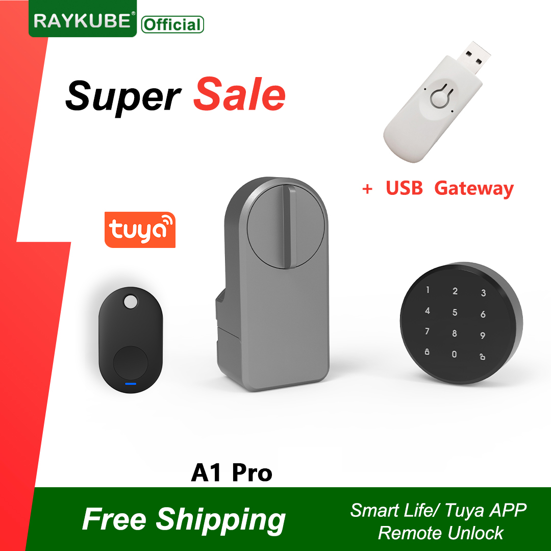 Glass Door Hinge - RAYKUBE A1 Pro Tuya BEL Inteligentny